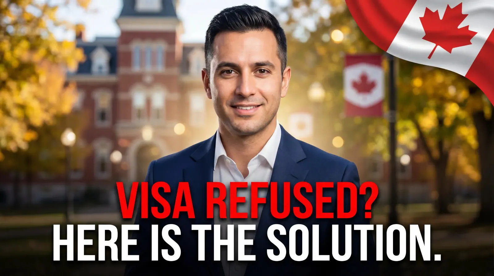 YouTube thumbnail for visa consultancy video marketing campaign building brand trust.