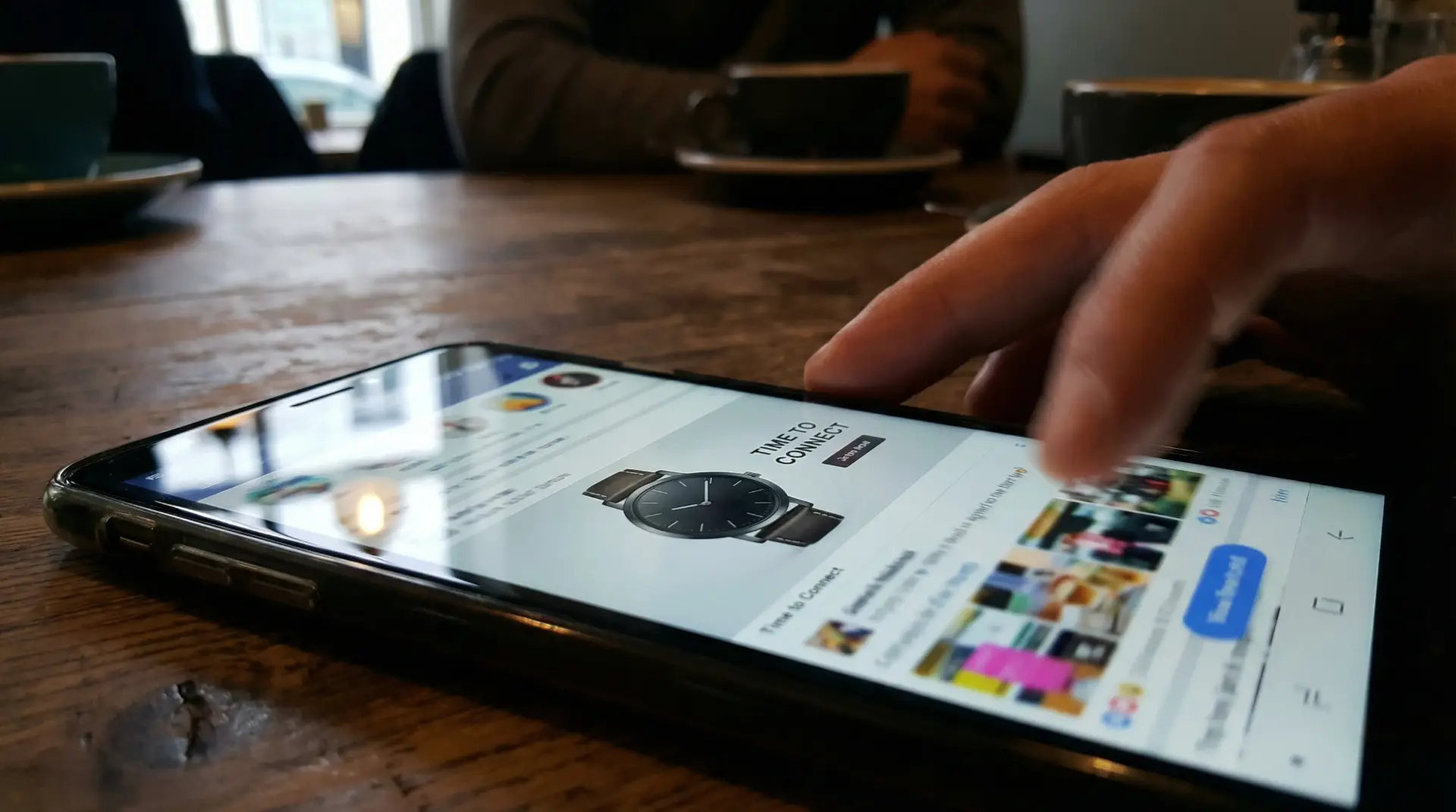 Users scrolling past boring static product ads on social media without engaging.